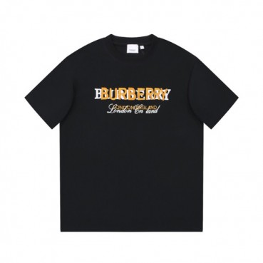 버버리 남성 블랙 크루넥 반팔티 - Burberry Mens Black Short Sleeved Tshirts 
