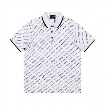 발렌시아가 남성 화이트 폴로 반팔티 - Balenciaga Mens White Short sleeved Tshirts 