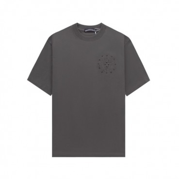 크롬하츠 남성 그레이 크루넥 반팔티 - Chrom Hearts Mens Gray Short sleeved Tshirts 