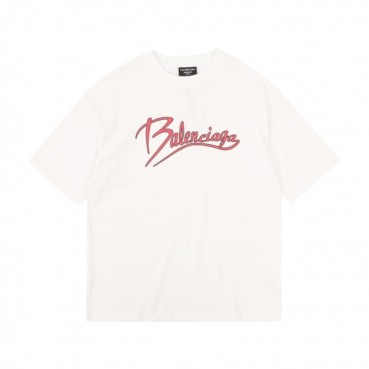발렌시아가 남성 아이보리 크루넥 반팔티 - Balenciaga Mens Ivory Short sleeved Tshirts 