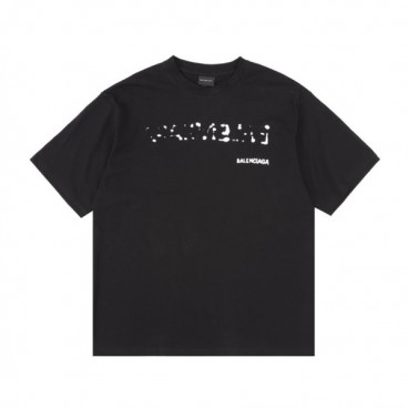 발렌시아가 남성 블랙 크루넥 반팔티 - Balenciaga Mens Black Short sleeved Tshirts 