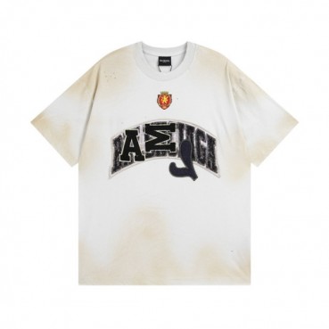 발렌시아가 남성 아이보리 크루넥 반팔티 - Balenciaga Mens Ivory Short sleeved Tshirts 