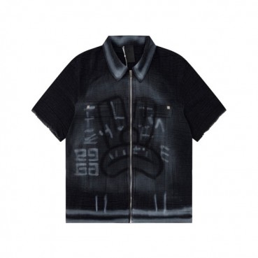 지방시 남성 블랙 폴로 반팔티 - Givenchy Mens Black Short Sleeved Tshirts 