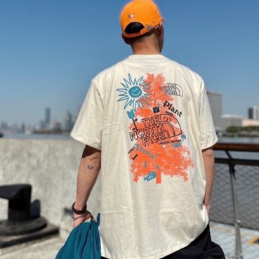 노스페이스 남성 화이트 크루넥 반팔티 - The  North Face Mens White Short sleeved Tshirts 