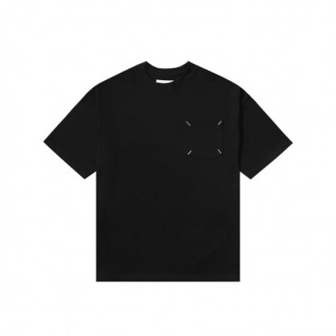 메종마르지엘라 남/녀 크루넥 블랙 반팔티 - Maison Margiela Unisex Black Tshirts 