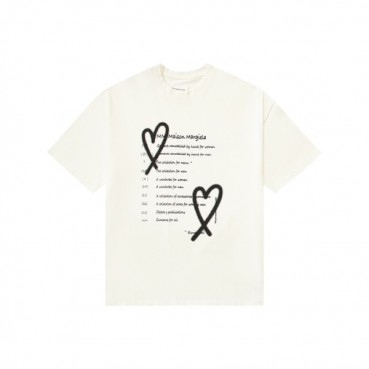메종마르지엘라 남/녀 크루넥 화이트 반팔티 - Maison Margiela Unisex White Tshirts 