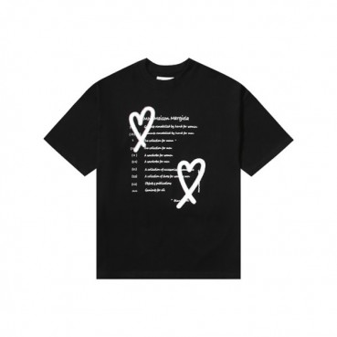 메종마르지엘라 남/녀 크루넥 블랙 반팔티 - Maison Margiela Unisex Black Tshirts 