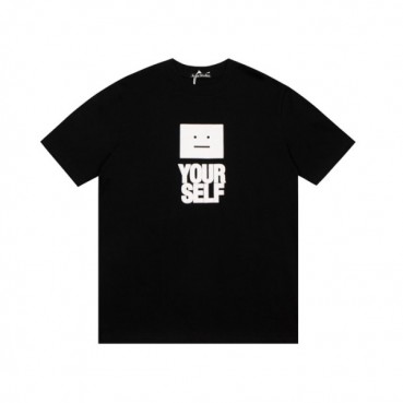 아크네 남/녀 블랙 크루넥 반팔티 - Acne Unisex Black Short sleeved T