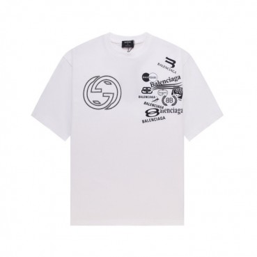 구찌 남/녀 화이트 크루넥 반팔티 - Gucci Unisex White Short sleeved Tshirts 