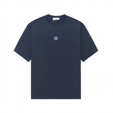 스톤아일랜드 남성 네이비 크루넥 반팔티 - Stone Island Mens Navy Tshirts 