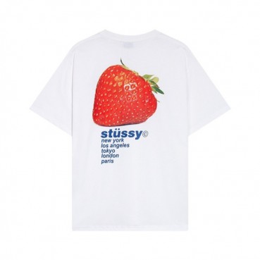 스터시 남성 화이트 크루넥 반팔티 - Stussy Mens White Short sleeved Tshirts 