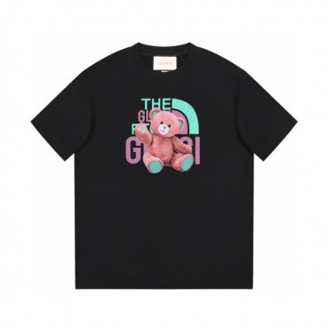 구찌 남/녀 블랙 크루넥 반팔티 - Gucci Unisex Black Short sleeved Tshirts 