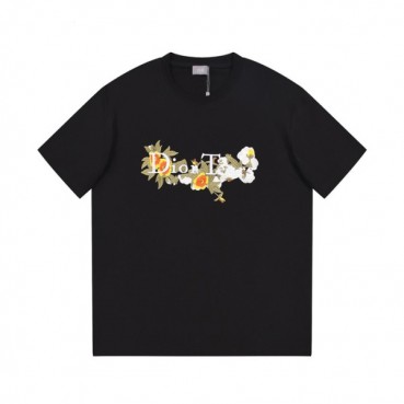 디올 남성 블랙 크루넥 반팔티 - Dior Mens Black Short sleeved Tshirts 