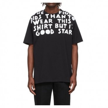 메종마르지엘라 남/녀 크루넥 블랙 반팔티 - Maison Margiela Unisex Black Tshirts 