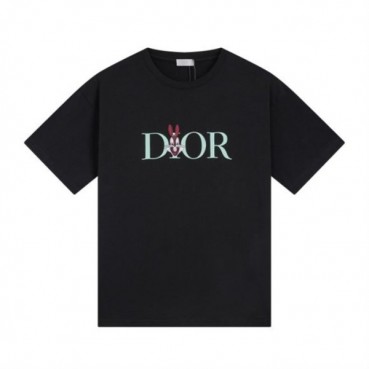 디올 남성 블랙 크루넥 반팔티 - Dior Mens Black Short sleeved Tshirts 