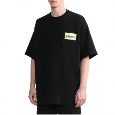 베트멍 남/녀 트렌디 블랙 반팔티 - Vetements Unisex Black Tshirts 