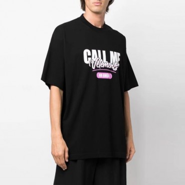 베트멍 남/녀 트렌디 블랙 반팔티 - Vetements Unisex Black Tshirts 