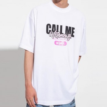 베트멍 남/녀 트렌디 화이트 반팔티 - Vetements Unisex White Tshirts 