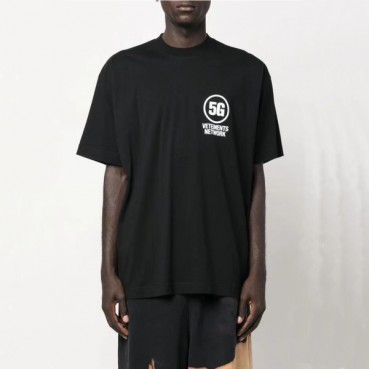 베트멍 남/녀 트렌디 블랙 반팔티 - Vetements Unisex Black Tshirts 