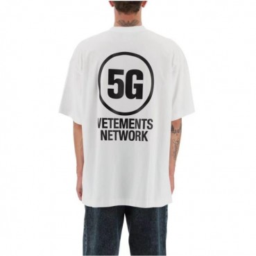 베트멍 남/녀 트렌디 화이트 반팔티 - Vetements Unisex White Tshirts 