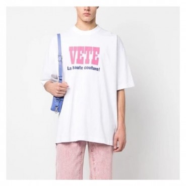 베트멍 남/녀 트렌디 화이트 반팔티 - Vetements Unisex White Tshirts 