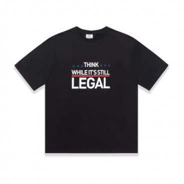 베트멍 남/녀 트렌디 블랙 반팔티 - Vetements Unisex Black Tshirts 