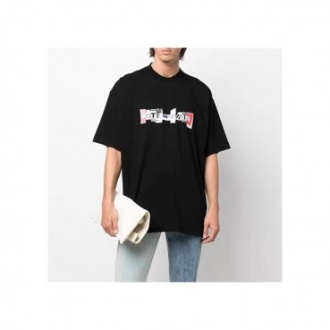 베트멍 남/녀 트렌디 블랙 반팔티 - Vetements Unisex Black Tshirts 