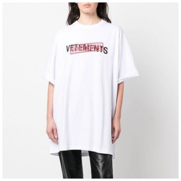 베트멍 남/녀 트렌디 화이트 반팔티 - Vetements Unisex White Tshirts 