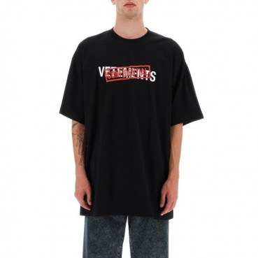 베트멍 남/녀 트렌디 블랙 반팔티 - Vetements Unisex Black Tshirts 