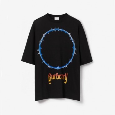 버버리 남성 블랙 크루넥 반팔티 - Burberry Mens Black Short Sleeved Tshirts 