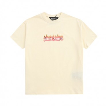 팜 엔젤스 남성 아이보리 크루넥 반팔티 - Pam Angels Mens Ivory Tshirts 
