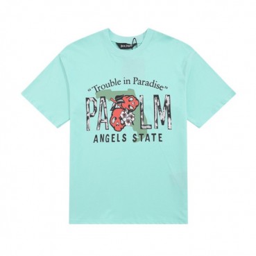 팜 엔젤스 남성 블루 크루넥 반팔티 - Pam Angels Mens Blue Tshirts 
