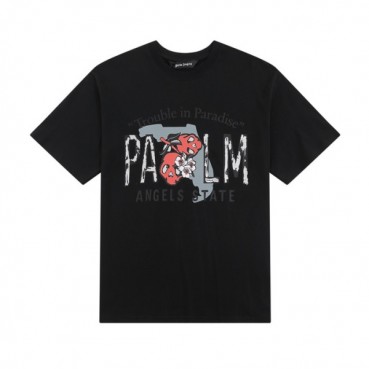 팜 엔젤스 남성 블랙 크루넥 반팔티 - Pam Angels Mens Black Tshirts 