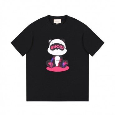 구찌 남/녀 블랙 크루넥 반팔티 - Gucci Unisex Black Short sleeved Tshirts 