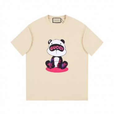 구찌 남/녀 아이보리 크루넥 반팔티 - Gucci Unisex Ivory Short sleeved Tshirts 