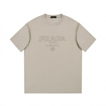 프라다 남성 베이지 반팔티 - Prada Mens Beige Tshirts 