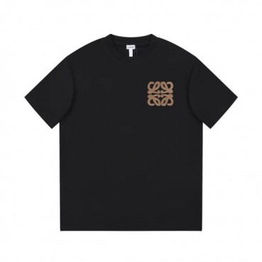 로에베 남/녀 이니셜 블랙 반팔티 - Loewe Unisex Black Short sleeved Tshirts 