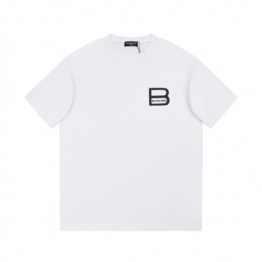 발렌시아가 남성 화이트 크루넥 반팔티 - Balenciaga Mens White Short sleeved Tshirts 