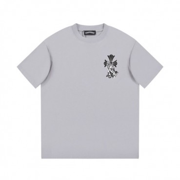 크롬하츠 남성 그레이 크루넥 반팔티 - Chrom Hearts Mens Gray Short sleeved T