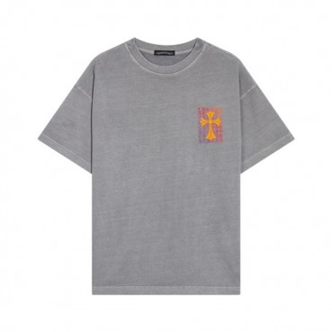 크롬하츠 남성 그레이 크루넥 반팔티 - Chrom Hearts Mens Gray Short sleeved T