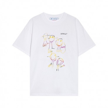 오프화이트 남성 모던 화이트 반팔티 - Off white Mens White Short sleeved Tshirts 