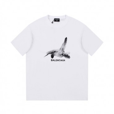 발렌시아가 남성 화이트 크루넥 반팔티 - Balenciaga Mens White Short sleeved Tshirts 