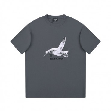 발렌시아가 남성 그레이 크루넥 반팔티 - Balenciaga Mens Gray Short sleeved Tshirts 