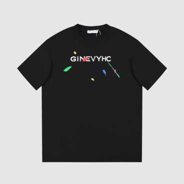지방시 남성 크루넥 블랙 반팔티 - Givenchy Mens Black Short Sleeved Tshirts 