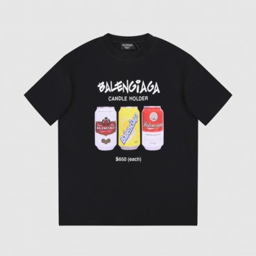 발렌시아가 남성 블랙 크루넥 반팔티 - Balenciaga Mens Black Short sleeved Tshirts 