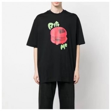 아크네 남성 블랙 크루넥 반팔티 - Acne Mens Black Short sleeved T