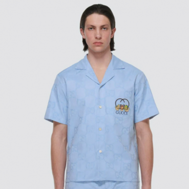 구찌 남/녀 블루 폴로 반팔티 - Gucci Unisex Blue Short sleeved Tshirts 