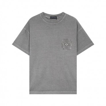 크롬하츠 남성 그레이 크루넥 반팔티 - Chrom Hearts Mens Gray Short sleeved T