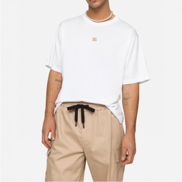 돌체앤가바나 남성 화이트 크루넥 반팔티 - Dolce&Gabbana Mens White Tshirts 