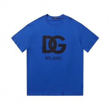 돌체앤가바나 남성 블루 크루넥 반팔티 - Dolce&Gabbana Mens Blue Tshirts 
